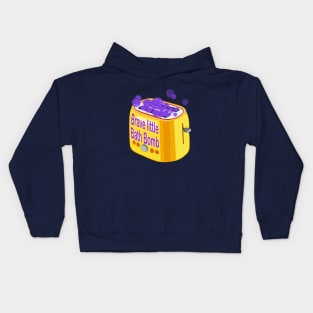 Retro inscription "Brave little bath bomb" Kids Hoodie